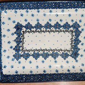 Polish Pottery rectangular plate / tray